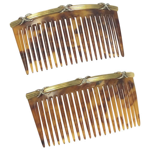 Vintage faux tortoise hair comb