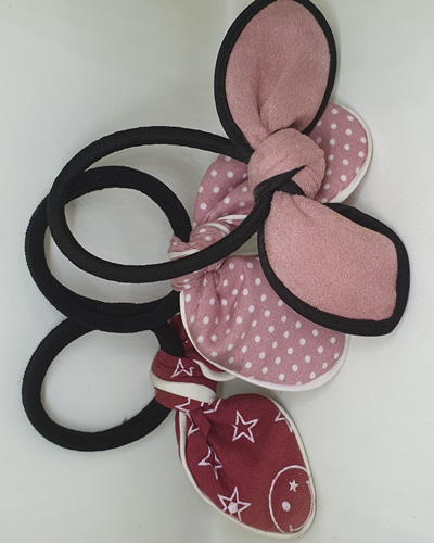 Bowknot Elastic Hair Rope Polka Dot Strip