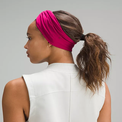 Sunrise Pink Pony Tail Headwrap