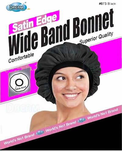 Dream World Satin Edge Wide Band Bonnet