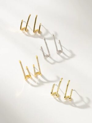 Golden & Metallic Silver Earrings