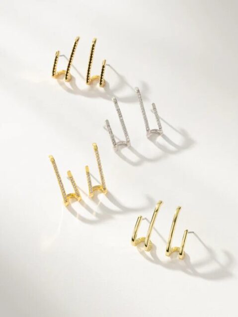 Golden & Metallic Silver Earrings